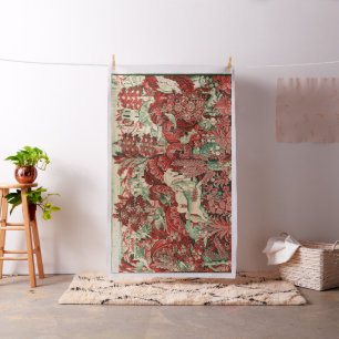 DIEREN, HORSES, WOODLAND Rood-groen Stof