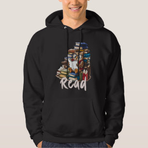Dieren houden van uil lezen boek bibliothecaris ov hoodie