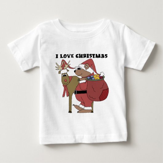 Dieren Ik hou van Kerstmis Tshirts en geschenken (Voorkant)