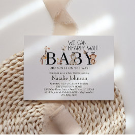 Dieren in de dierentuin babyshower kaart