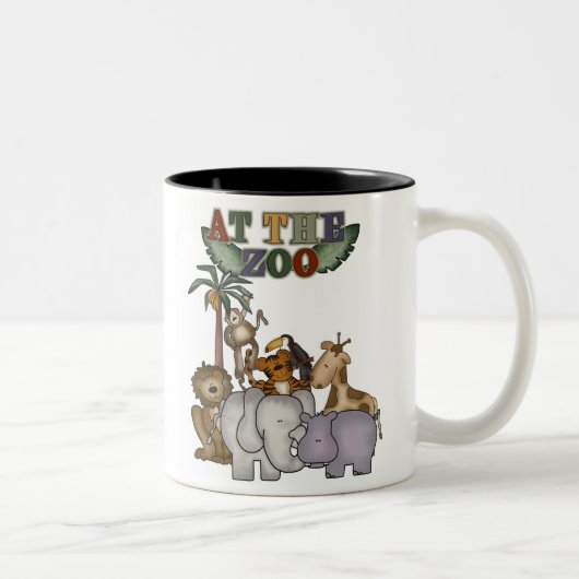Dieren in de dierentuin tweekleurige koffiemok (Rechts)