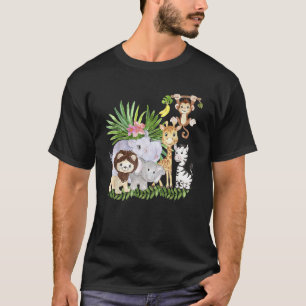 Dieren in de dierentuin Wilde dieren Verjaardagsfe T-shirt