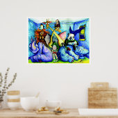 dieren in de slaapkamer poster (Keuken)