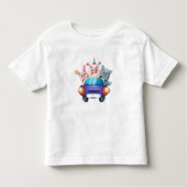 Dieren in een auto nr. 2 kinder shirts