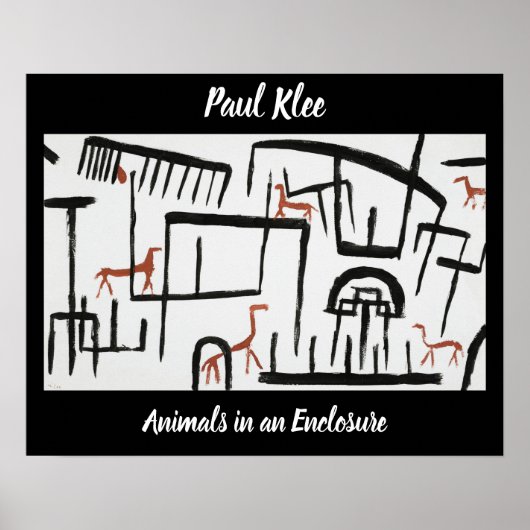 Dieren in een Enclosure door Paul Klee Poster (Voorkant)