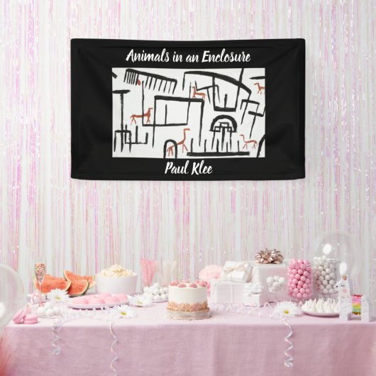 Dieren in een Enclosure door Paul Klee Spandoek (Feest)