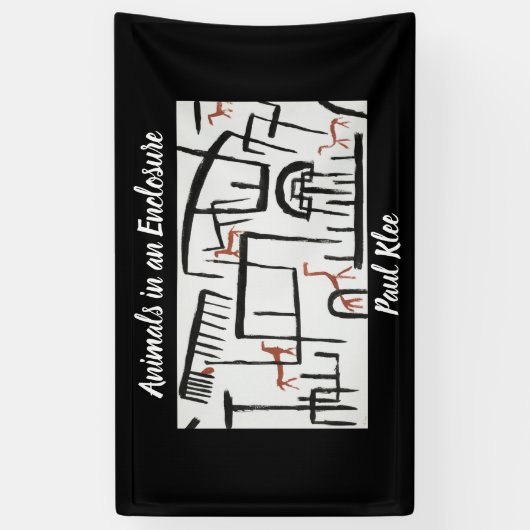 Dieren in een Enclosure door Paul Klee Spandoek (Verticaal)