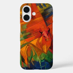 Dieren in een landschap van Franz Marc iPhone 16 Hoesje