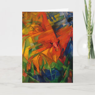 Dieren in een landschap van Franz Marc Kaart