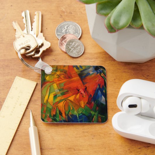 Dieren in een landschap van Franz Marc Sleutelhanger (Bureau)