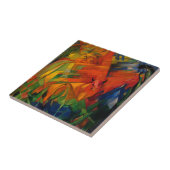 Dieren in een landschap van Franz Marc Tegeltje (Zijkant)