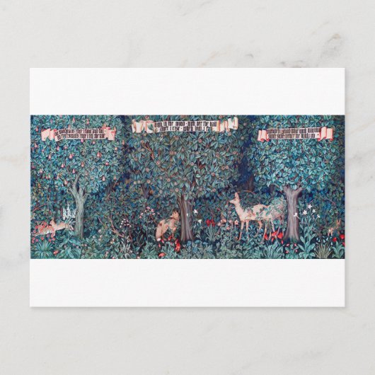 Dieren in het bos, William Morris Briefkaart (Voorkant)