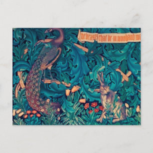 Dieren in het bos, William Morris Briefkaart