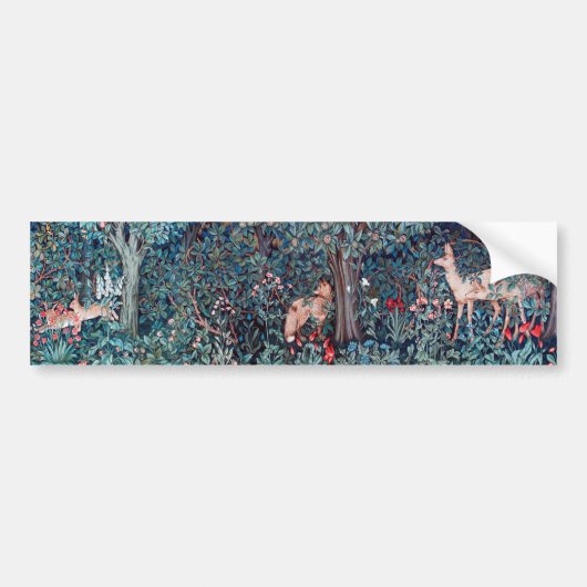 Dieren in het bos, William Morris Bumpersticker (Voorkant)
