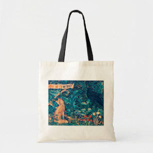 Dieren in het bos, William Morris Canvas tas
