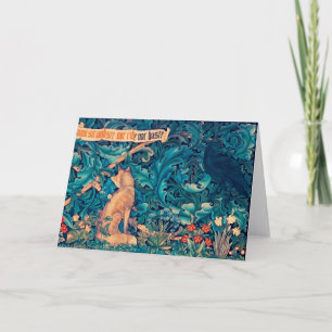 Dieren in het bos, William Morris Card Kaart