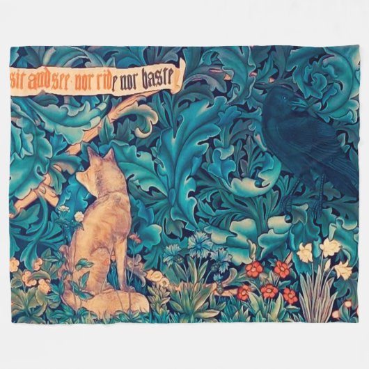 Dieren in het bos, William Morris Fleece Blank (Voorkant (Horizontaal))