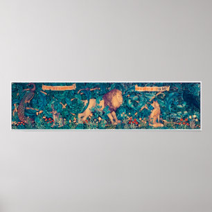 Dieren in het bos, William Morris Poster