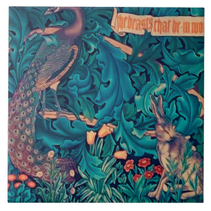 Dieren in het bos, William Morris Tegeltje