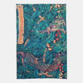 Dieren in het bos, William Morris Theedoek (Verticaal)