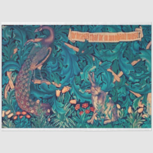 Dieren in het bos, William Morris Tissuepapier