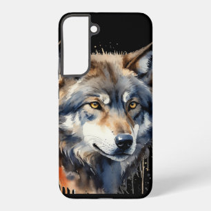 Dieren in het wild Wolven Wolf Hoofd Dier Kunst  Samsung Galaxy Hoesje