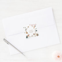 Dieren in het winterwoud Baby Shower