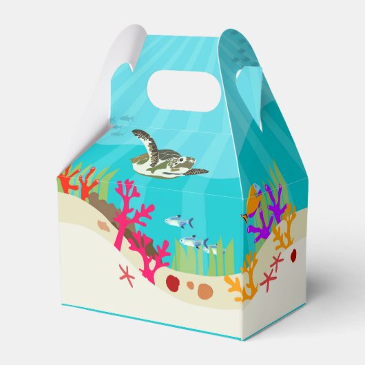 Dieren in het Zee van de Kleurrijke Oceaan Bedankdoosjes (Achterkant)