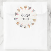 Dieren in Party Petten Thema Party Stickers (Tas)