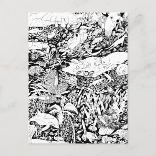 Dieren in vrede briefkaart