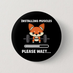 Dieren Installeren Spieren Fitness Bodybuilding Fo Ronde Button 5,7 Cm