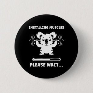 Dieren Installeren Spieren Fitness Bodybuilding Ko Ronde Button 5,7 Cm
