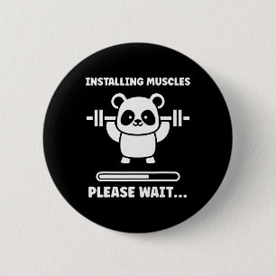 Dieren Installeren Spieren Fitness Bodybuilding Ko Ronde Button 5,7 Cm