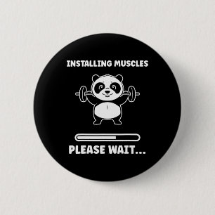 Dieren installeren spieren fitness bodybuilding Pa Ronde Button 5,7 Cm