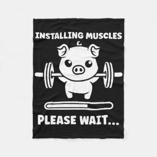 Dieren installeren spieren fitness bodybuilding va fleece deken