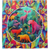 Dieren Jungle Douchegordijn (Voorkant)