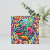 Dieren Jungle Feestdagenkaart (Staand voorkant)