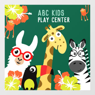 Dieren Jungle Safari Speelcentrum Raamsticker