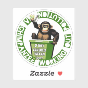 Dieren karakters - Een chimpansee Sticker