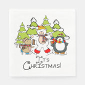 Dieren Kerstmis Servet (Voorkant)