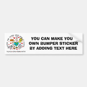 Dieren Liefde voor de Aarde T-shirts en cadeaus Bumpersticker