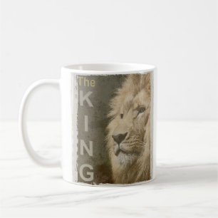 Dieren Lion Face King Elegant Sjabloon Trendy Koffiemok