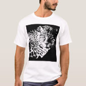 Dieren Lopard Head Pop Art Sjabloon Moderne Mannen T-shirt (Voorkant)