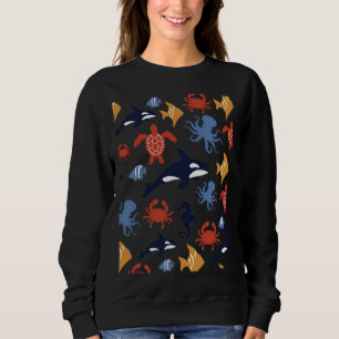 Dieren Marine Life Orka Octopus Vis Krab Schildpad Trui
