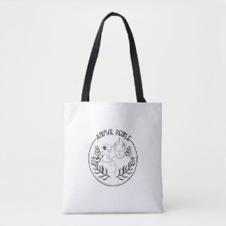 Dieren Mensen Canvas tas