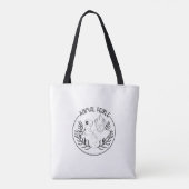 Dieren Mensen Canvas tas (Achterkant)