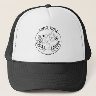 Dieren Mensen Trucker Hoed - Zwart Logo Pet