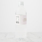 Dieren met maskers rijden per Baby shower Waterfles Etiket (Achterkant)