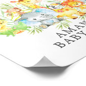 Dieren met Oerwoud en zoet Baby shower Welkome Pos Poster (Hoek)