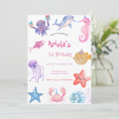 Dieren onder de zee  kaart (Staand voorkant)